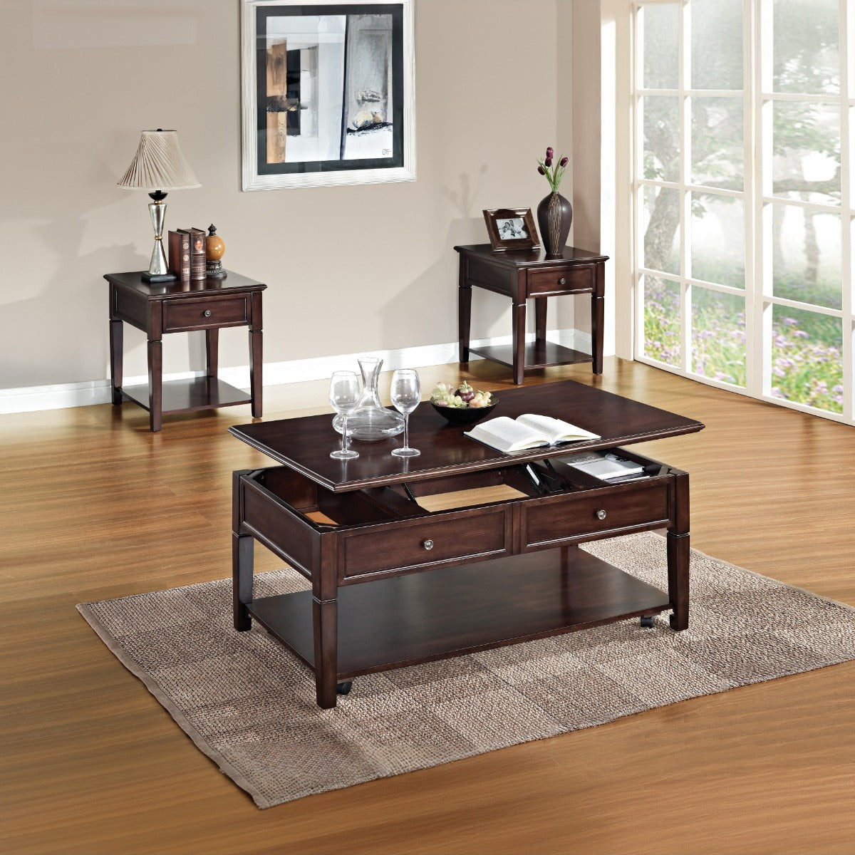 ACME Malachi Lift Top Coffee Table – alternate view – Lusso Furniture Miami