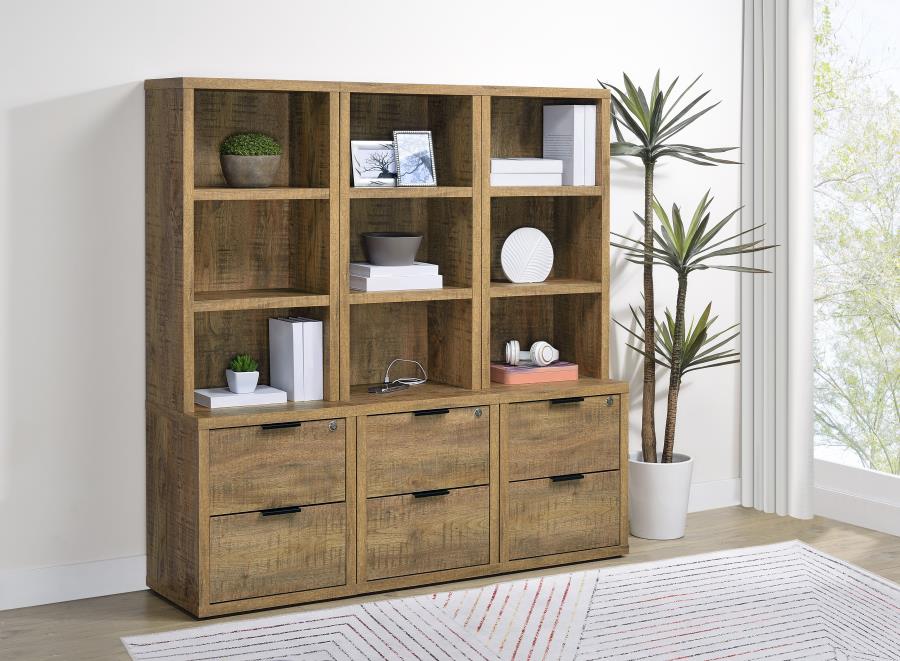 Westpark 3-piece Wall Unit Bookcase Set with USB Mango-1