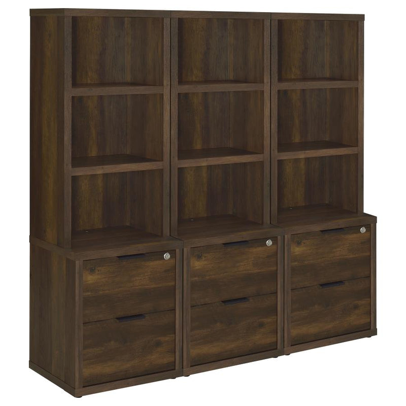 Westpark 3-piece Wall Unit Bookcase Set with USB Dark Pine-zoom-