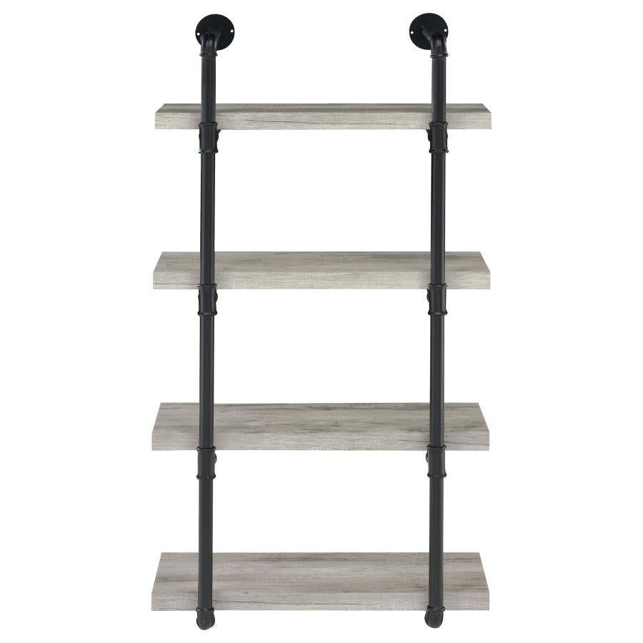 Elmcrest 24-inch 4-shelf Wall Bookshelf Grey Driftwood-zoom-3