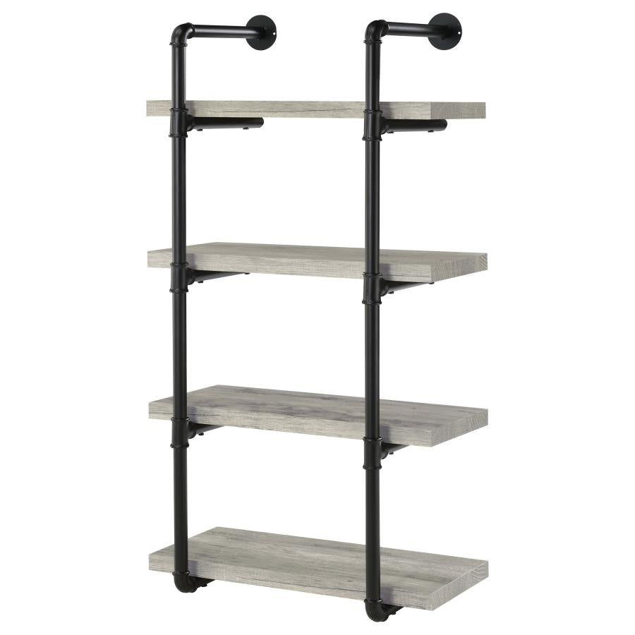 Elmcrest 24-inch 4-shelf Wall Bookshelf Grey Driftwood-zoom-4