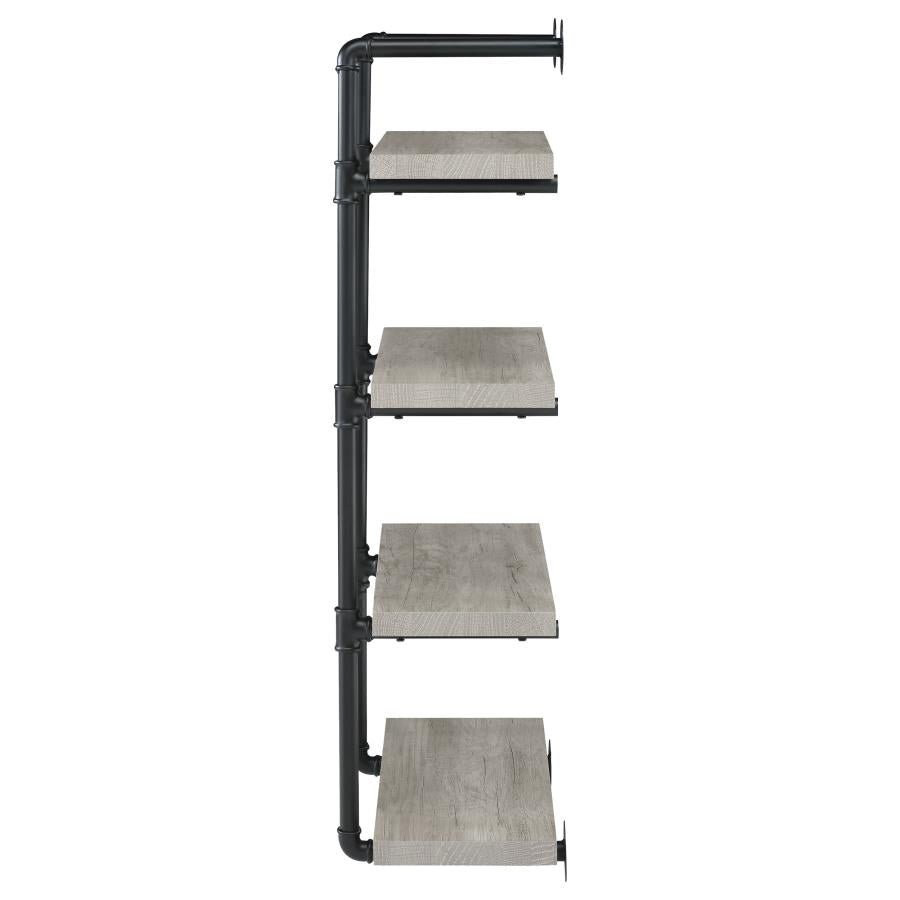 Elmcrest 24-inch 4-shelf Wall Bookshelf Grey Driftwood-zoom-5