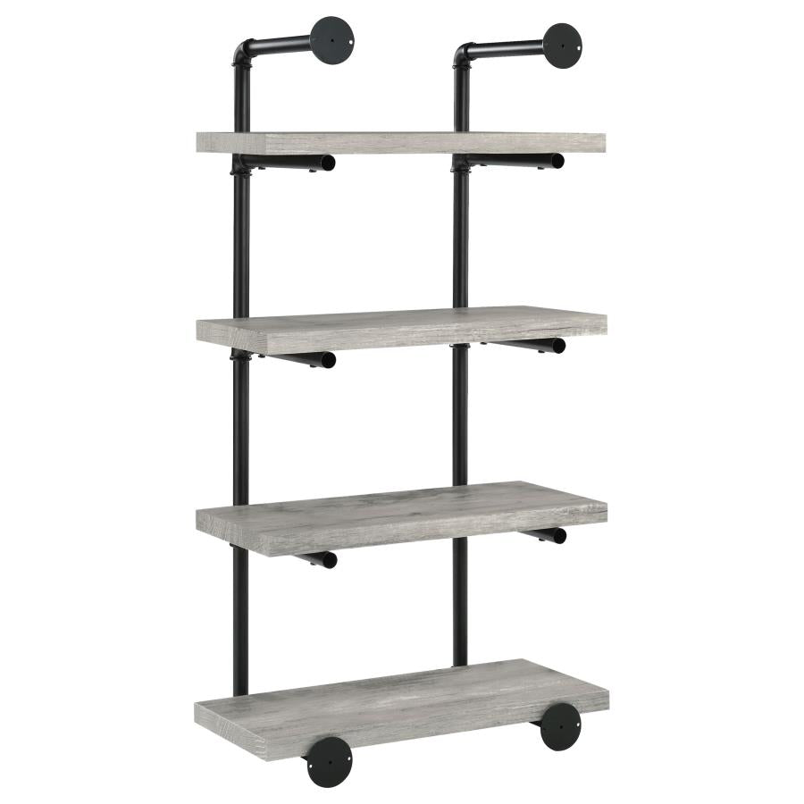 Elmcrest 24-inch 4-shelf Wall Bookshelf Grey Driftwood-zoom-6