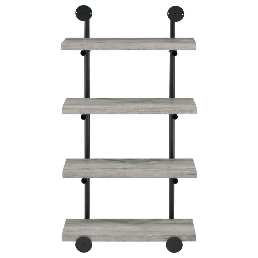Elmcrest 24-inch 4-shelf Wall Bookshelf Grey Driftwood-7