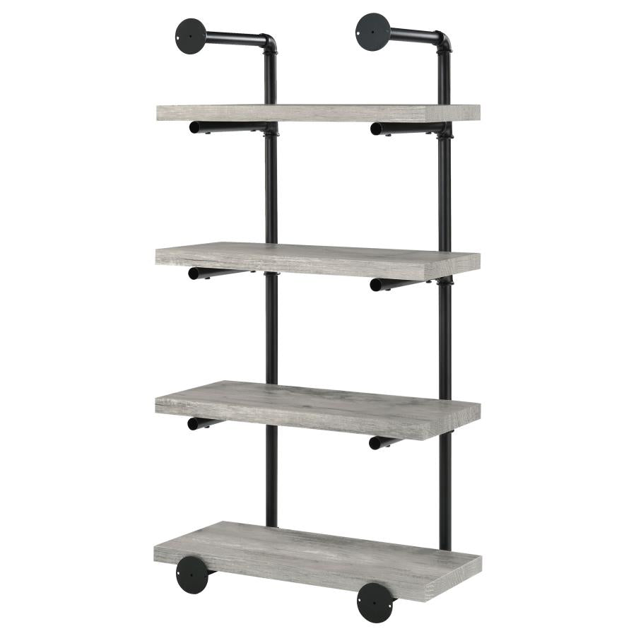 Elmcrest 24-inch 4-shelf Wall Bookshelf Grey Driftwood-8