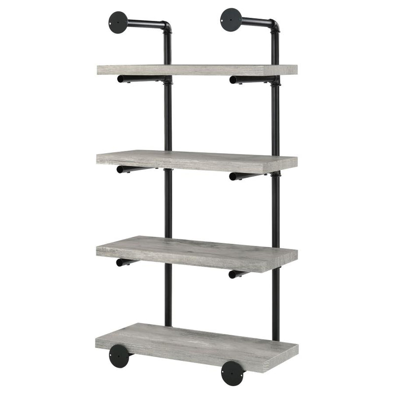 Elmcrest 24-inch 4-shelf Wall Bookshelf Grey Driftwood-zoom-