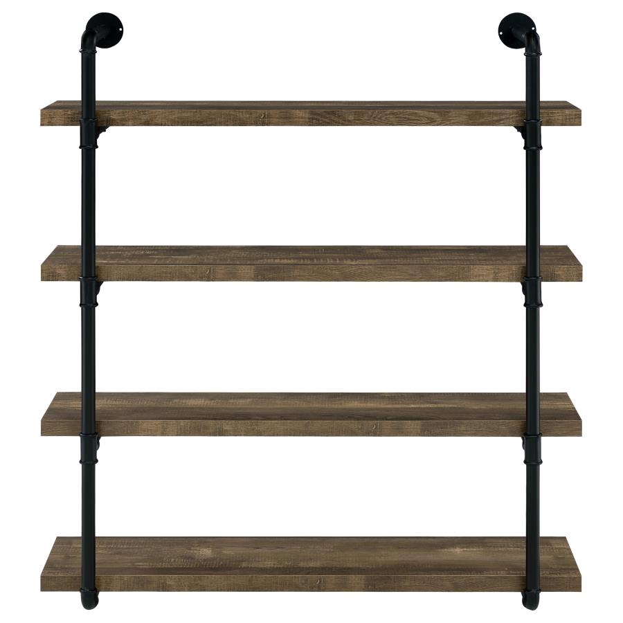 Elmcrest 39-inch 4-shelf Wall Bookshelf Rustic Oak-3