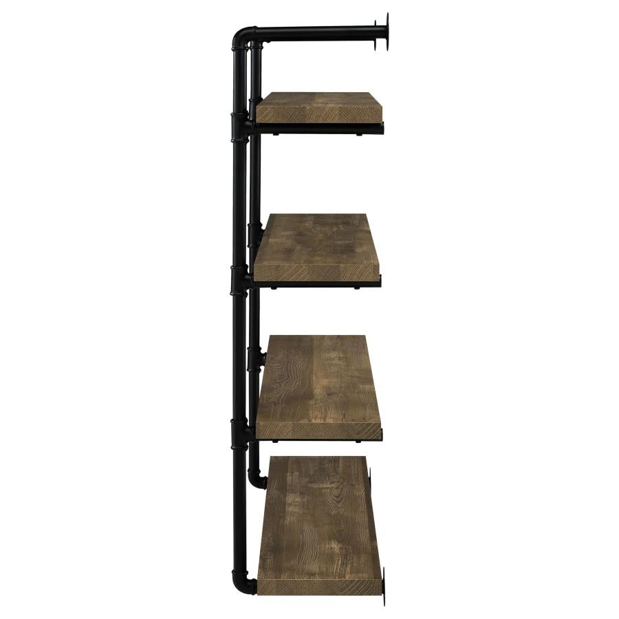 Elmcrest 39-inch 4-shelf Wall Bookshelf Rustic Oak-4
