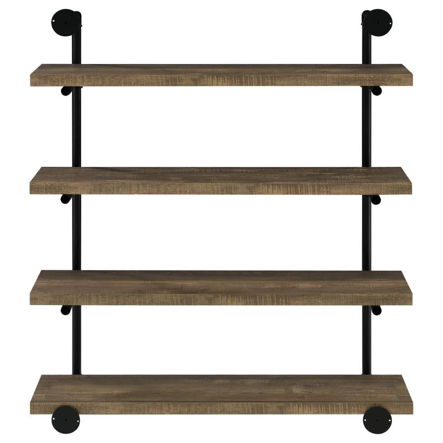 Elmcrest 39-inch 4-shelf Wall Bookshelf Rustic Oak-zoom-6