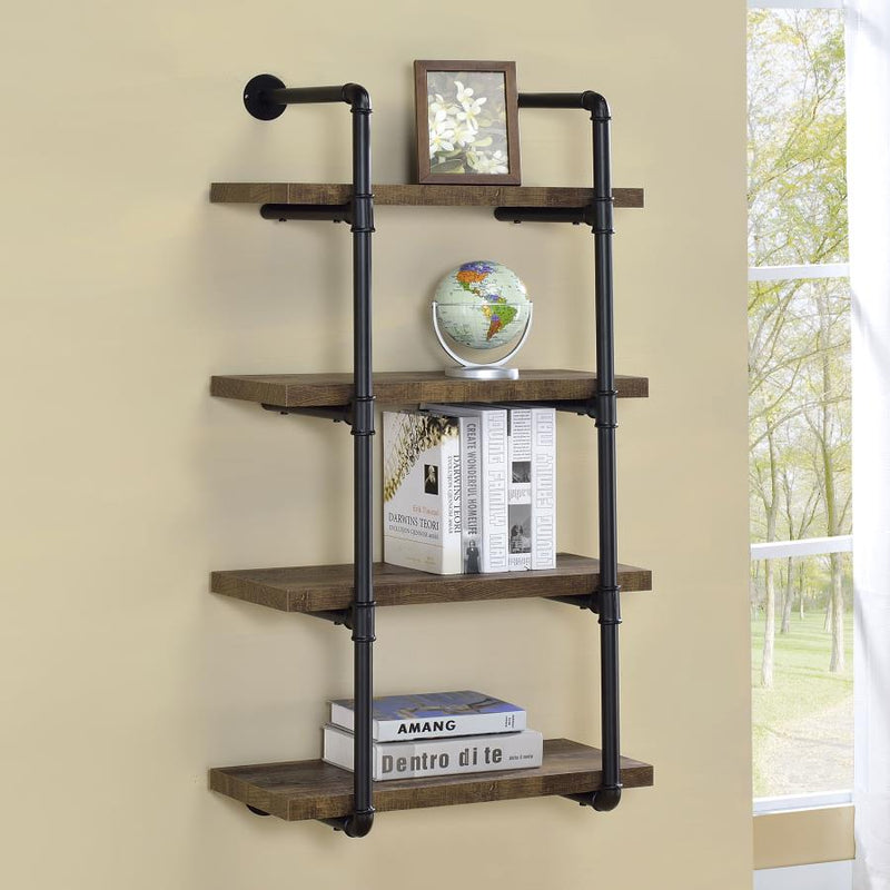 Elmcrest 24-inch 4-shelf Wall Bookshelf Rustic Oak-zoom-
