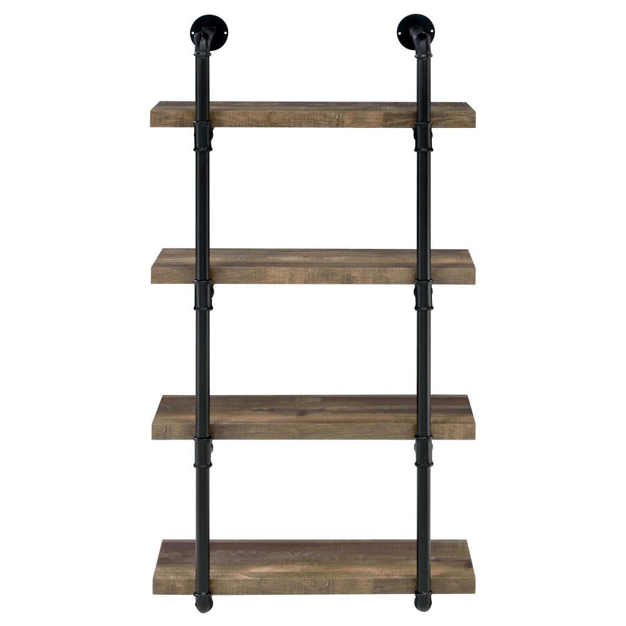 Elmcrest 24-inch 4-shelf Wall Bookshelf Rustic Oak-zoom-3