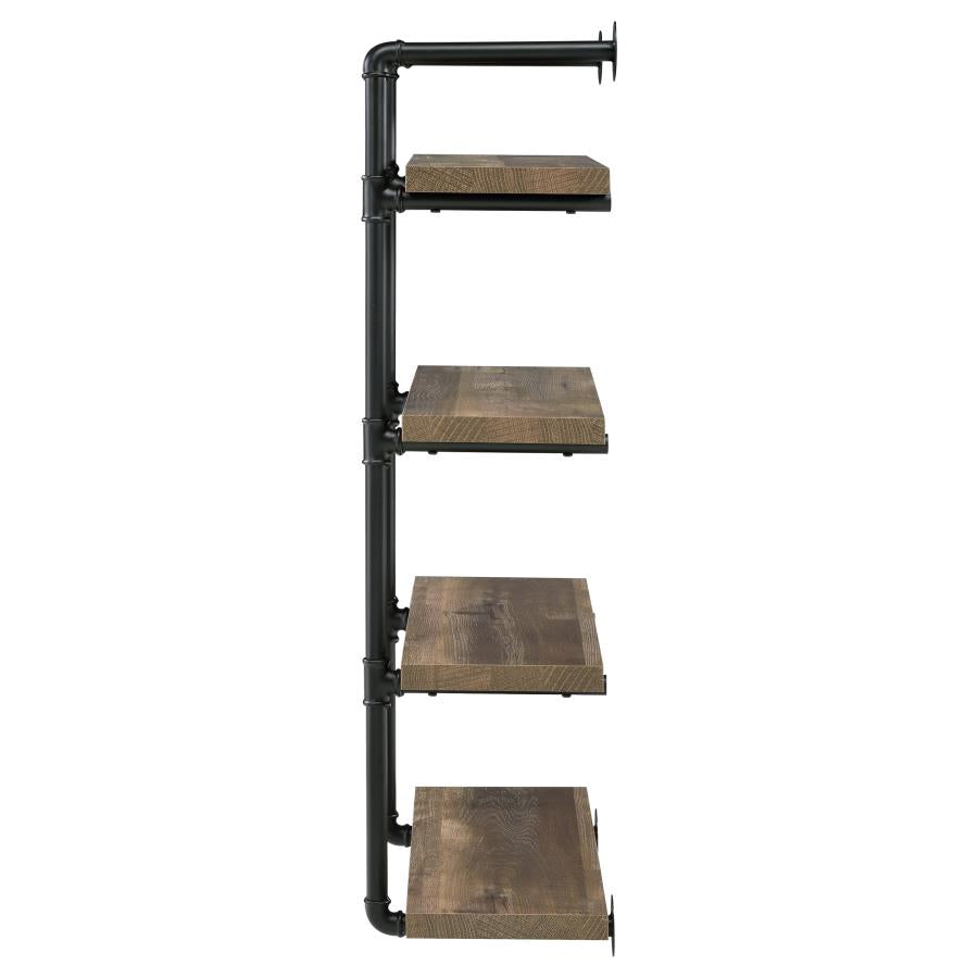 Elmcrest 24-inch 4-shelf Wall Bookshelf Rustic Oak-zoom-5