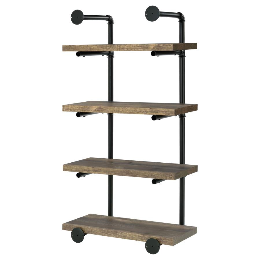 Elmcrest 24-inch 4-shelf Wall Bookshelf Rustic Oak-zoom-8