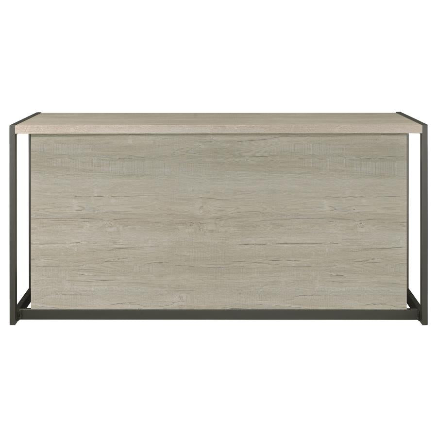 Loomis 60-inch 4-drawer Computer Desk Whitewashed Grey-7