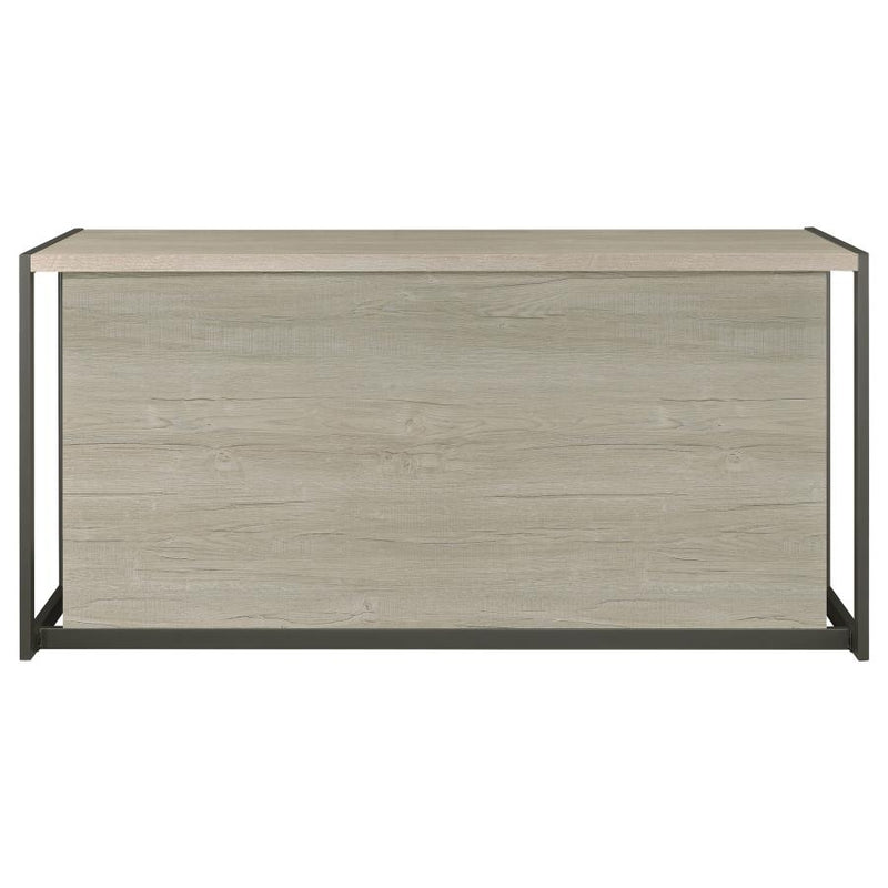 Loomis 60-inch 4-drawer Computer Desk Whitewashed Grey-zoom-
