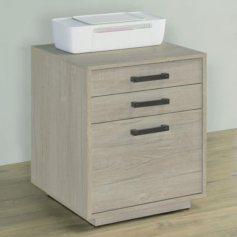 Loomis 3-drawer Home Office File Cabinet Whitewashed Grey-zoom-