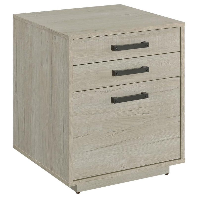 Loomis 3-drawer Home Office File Cabinet Whitewashed Grey-zoom-