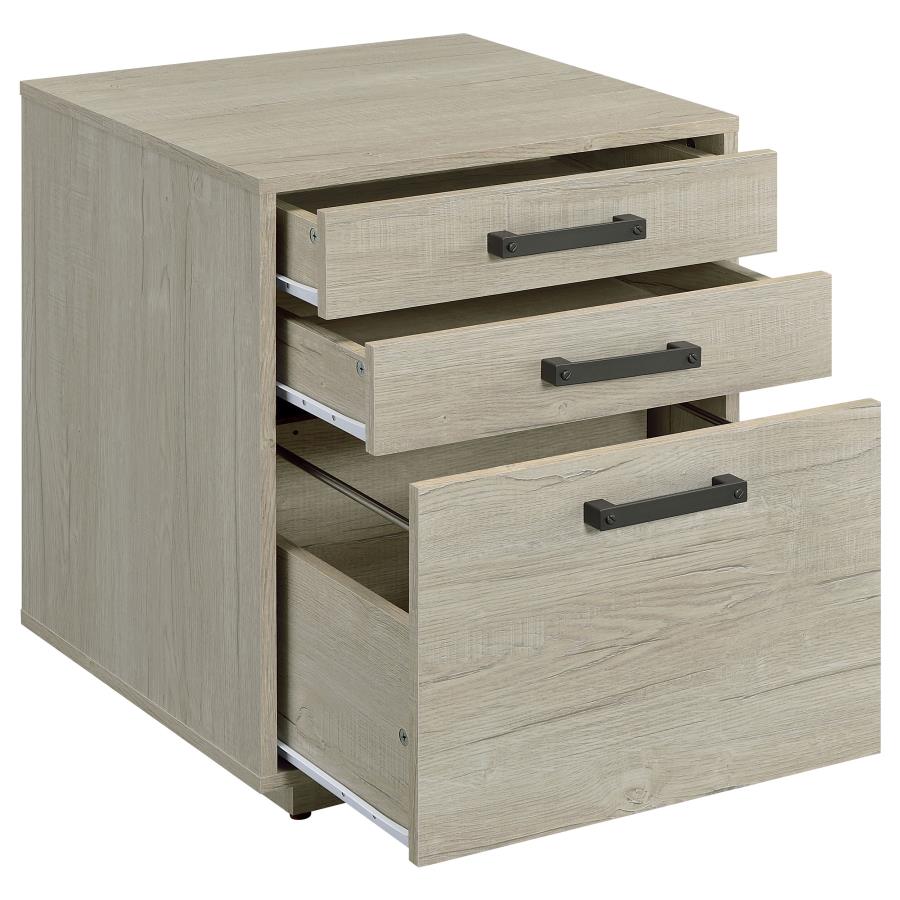 Loomis 3-drawer Home Office File Cabinet Whitewashed Grey-zoom-3