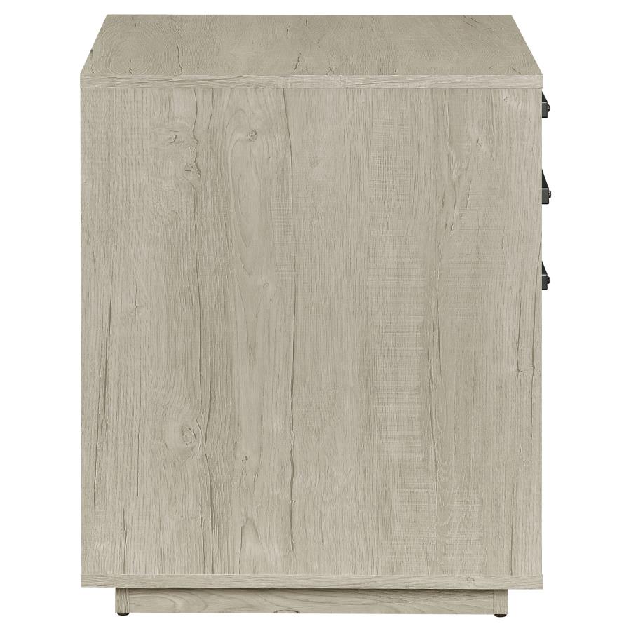 Loomis 3-drawer Home Office File Cabinet Whitewashed Grey-10