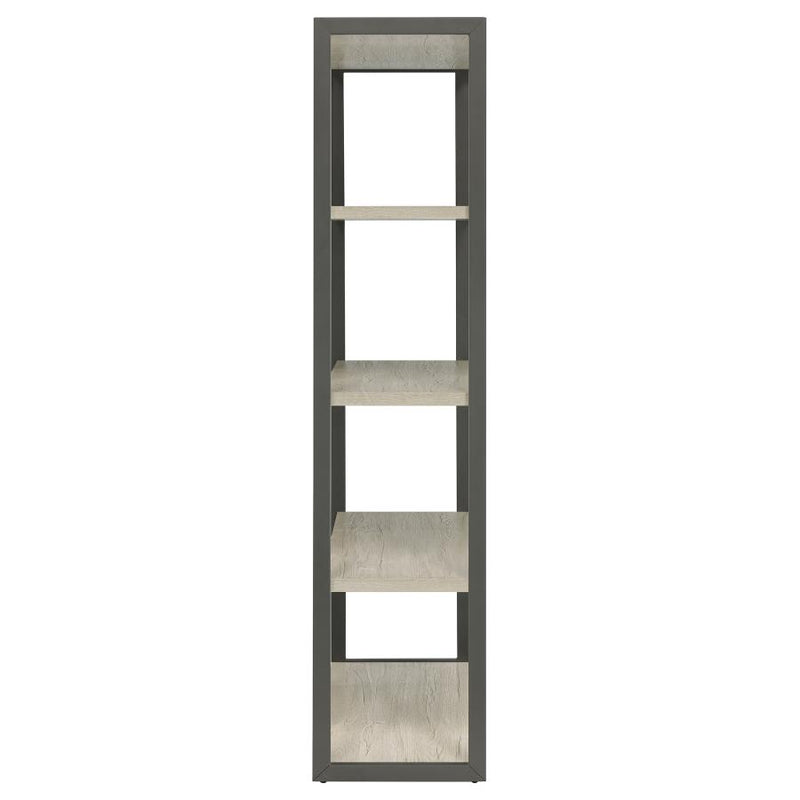 Loomis 72-inch 4-shelf Bookshelf Whitewashed Grey-zoom-