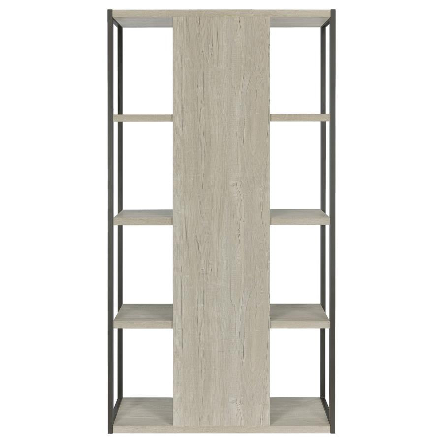 Loomis 72-inch 4-shelf Bookshelf Whitewashed Grey-zoom-7