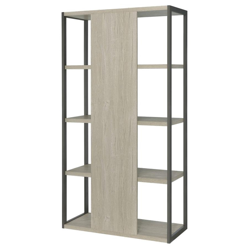 Loomis 72-inch 4-shelf Bookshelf Whitewashed Grey-zoom-