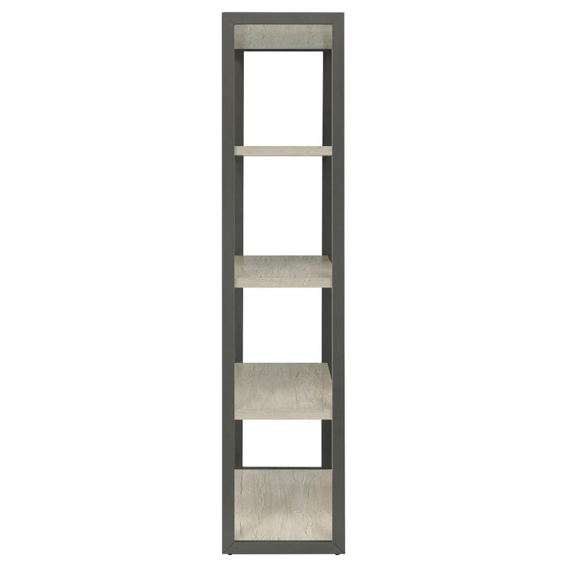 Loomis 72-inch 4-shelf Bookshelf Whitewashed Grey-zoom-