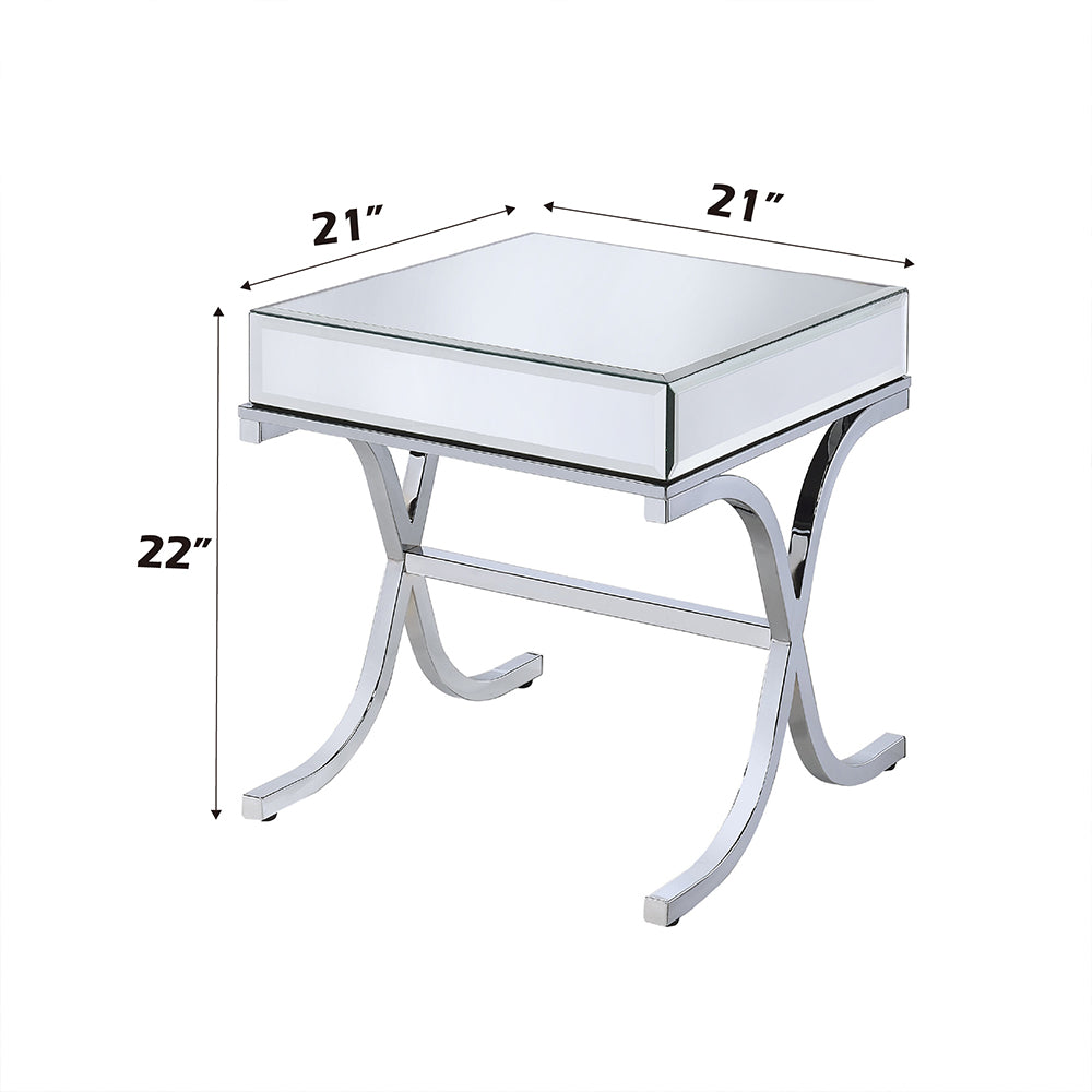 ACME Yuri End Table – side view – Lusso Furniture Miami