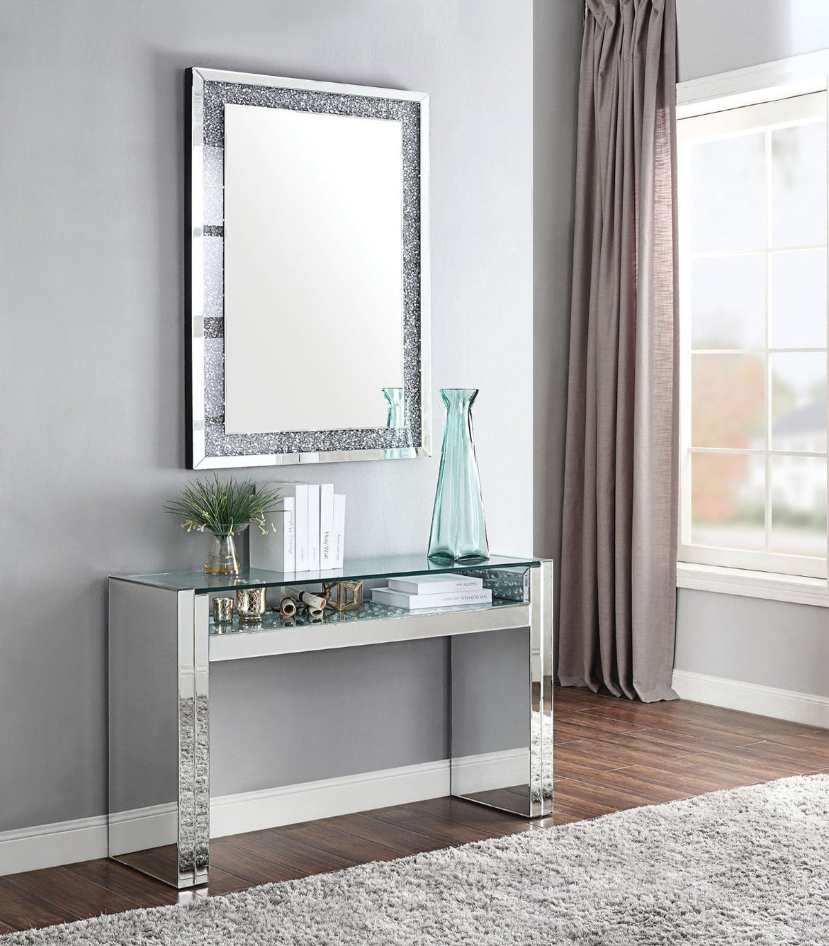 ACME Nysa Sofa Table – front view – Lusso Furniture Miami