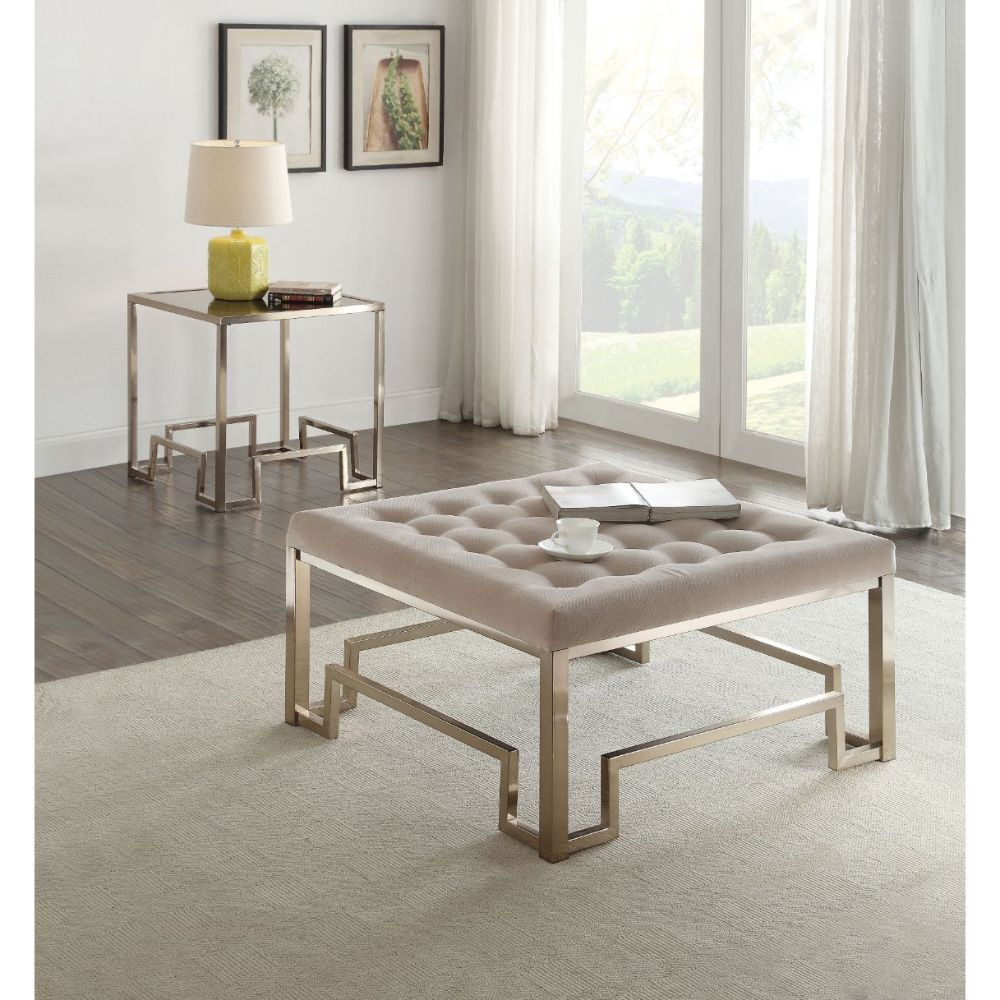 ACME Damien Cocktail Ottoman – front view – Lusso Furniture Miami