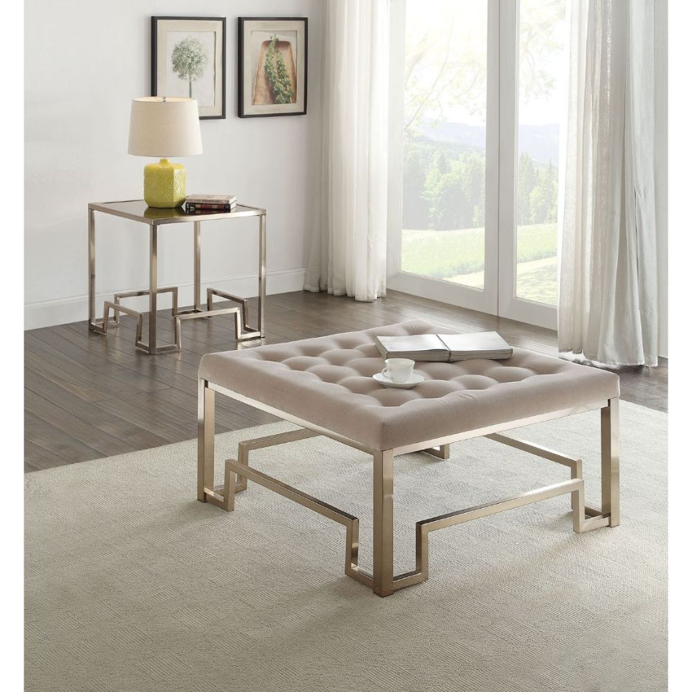 ACME Damien Cocktail Ottoman – angle view – Lusso Furniture Miami