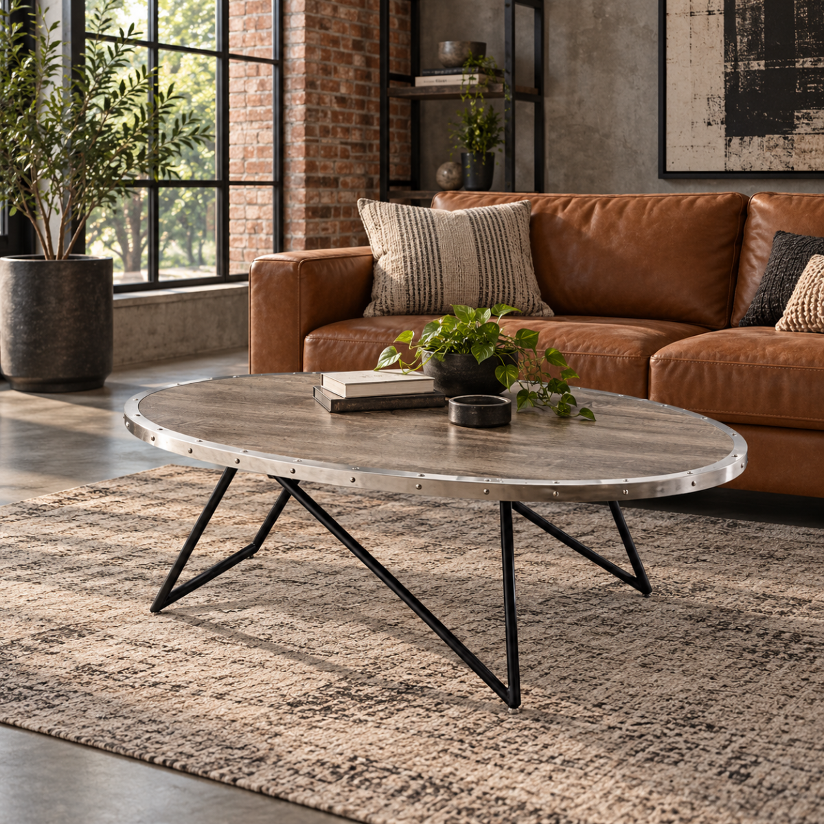 ACME Allis Coffee Table – back view – Lusso Furniture Miami
