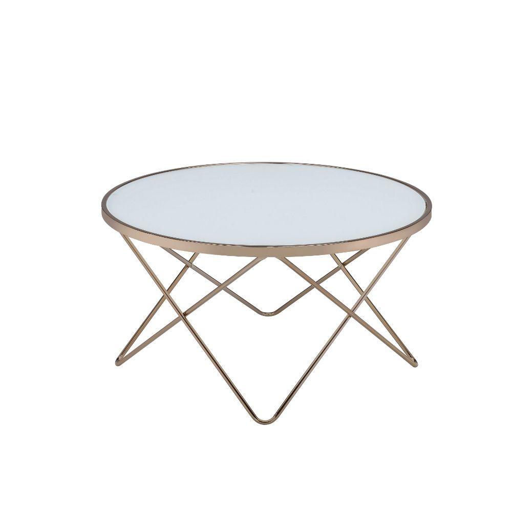ACME Valora Coffee Table – front view – Lusso Furniture Miami