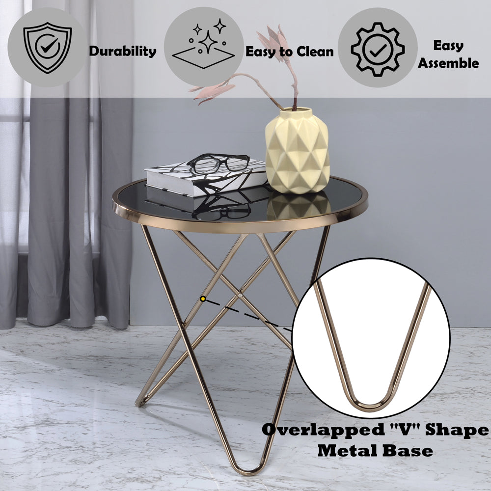 ACME Valora End Table – room setting – Lusso Furniture Miami