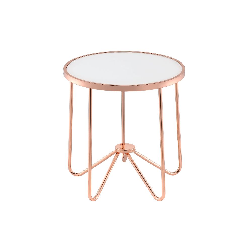 ACME Alivia End Table – front view – Lusso Furniture Miami