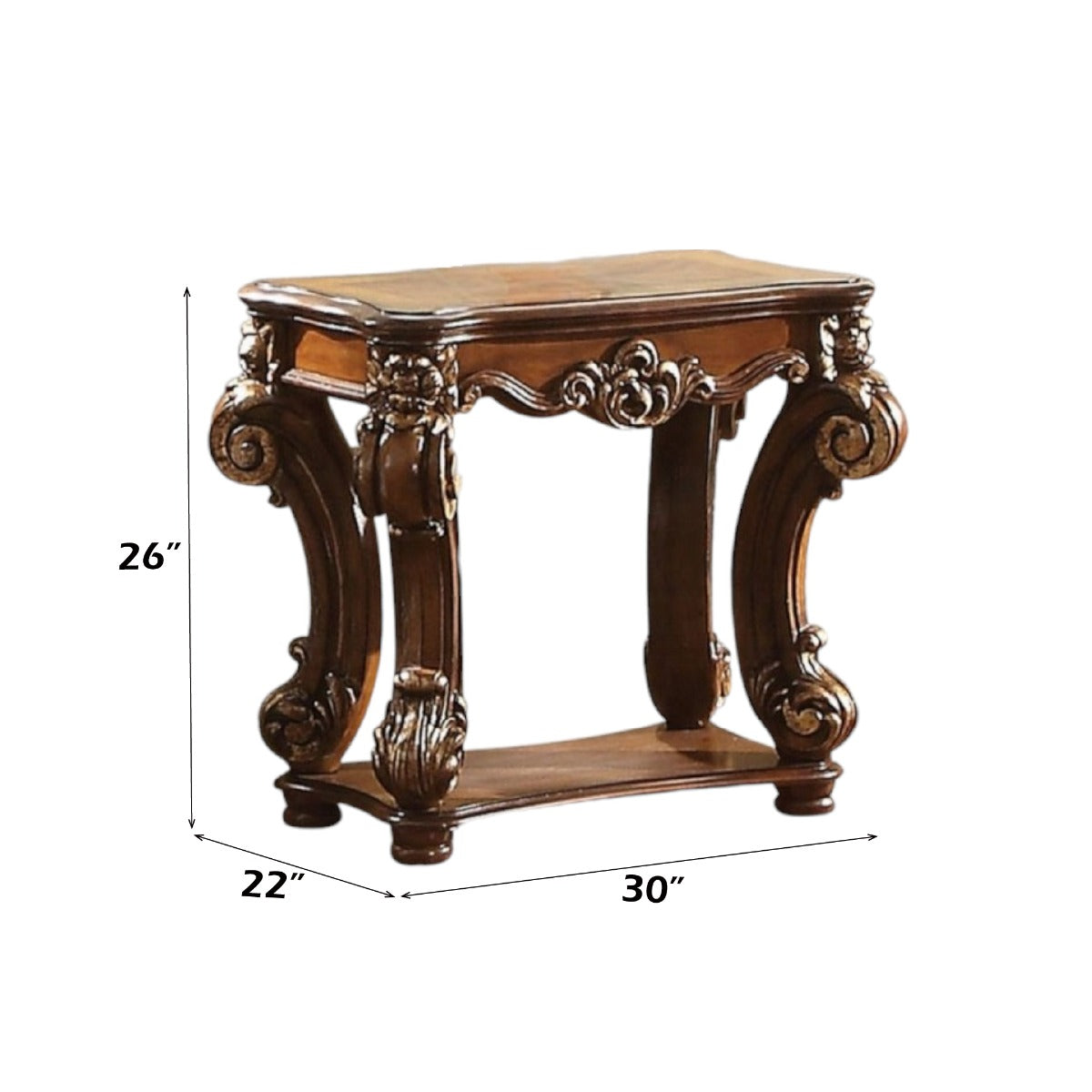 ACME Vendome End Table – angle view – Lusso Furniture Miami