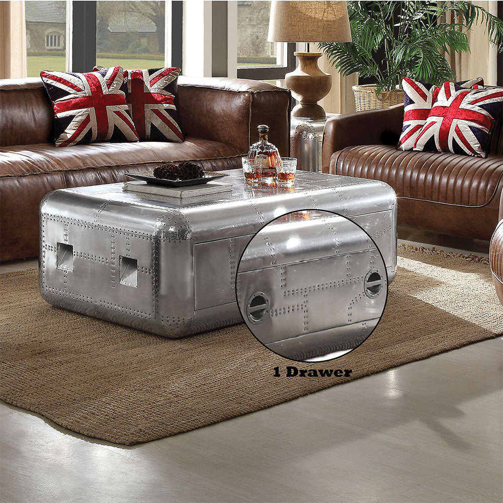 ACME Brancaster Coffee Table – side view – Lusso Furniture Miami