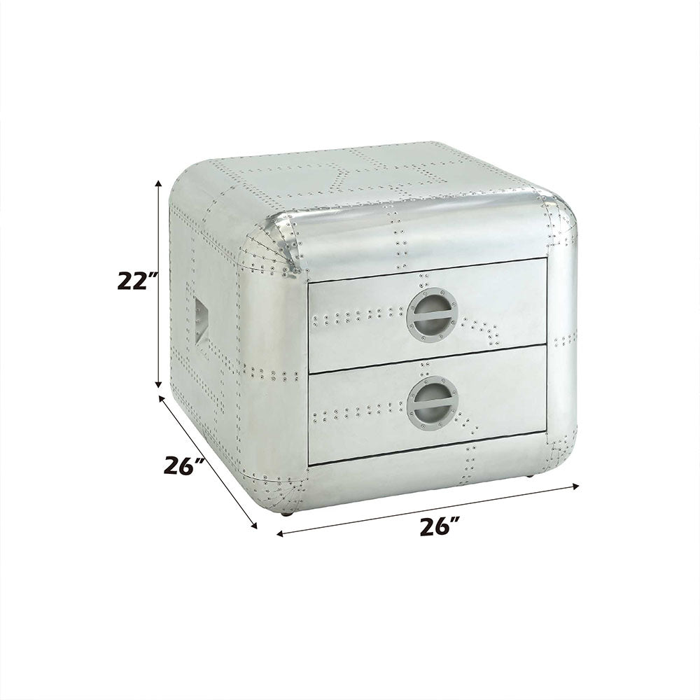 ACME Brancaster End Table – side view – Lusso Furniture Miami