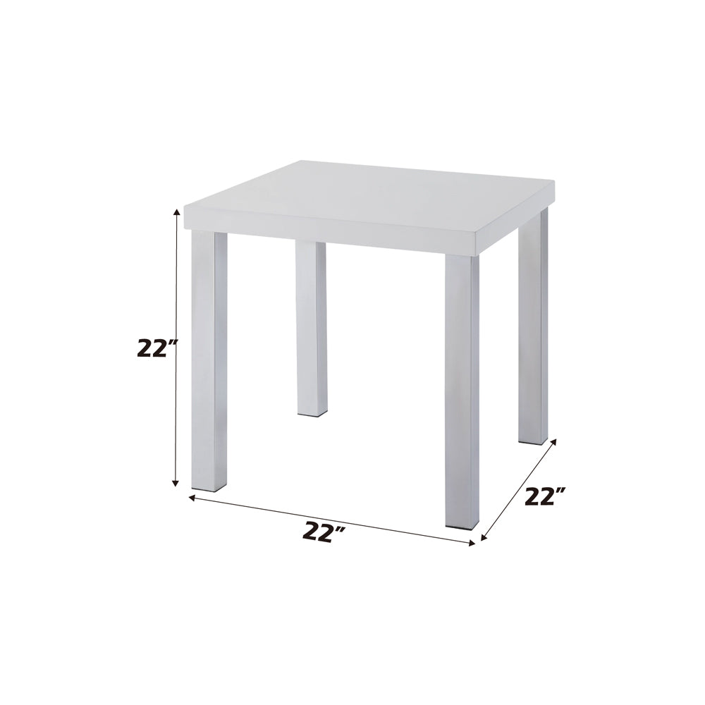 ACME Harta End Table – side view – Lusso Furniture Miami
