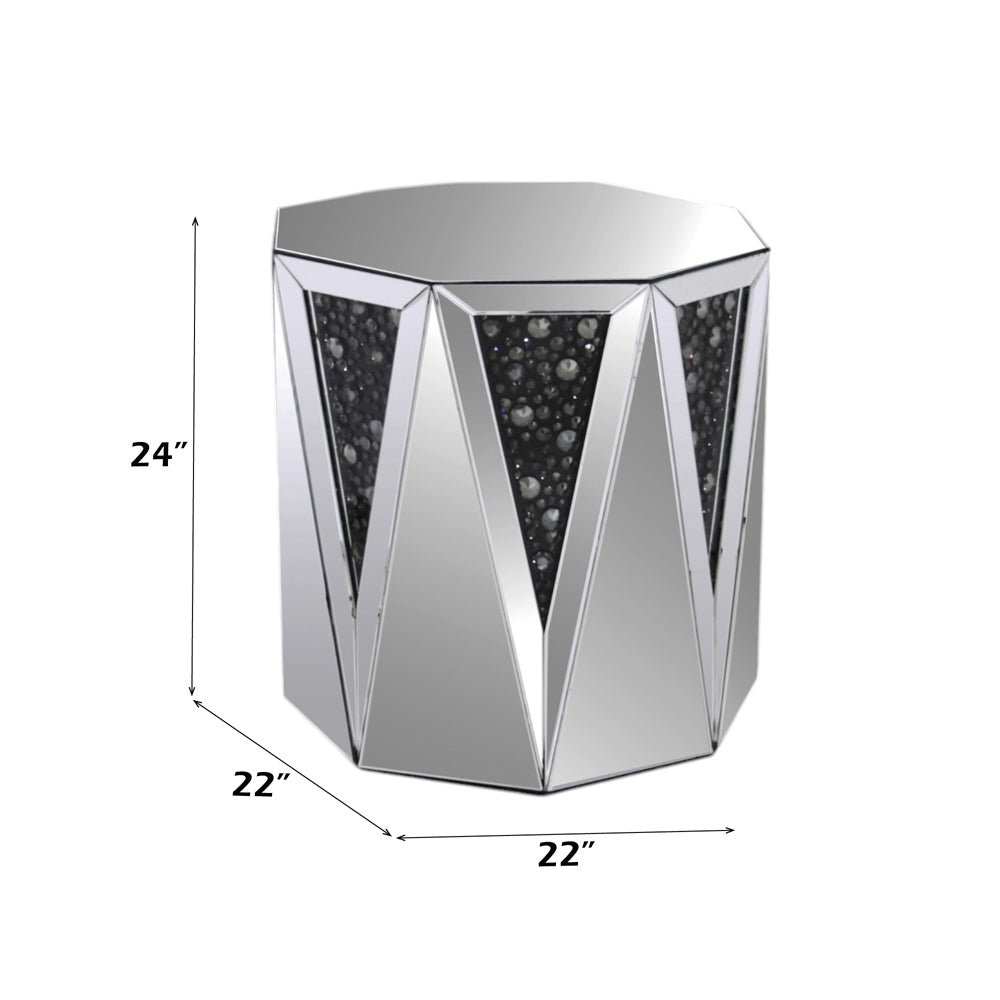 ACME Nysa End Table – angle view – Lusso Furniture Miami