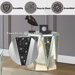 ACME Nysa End Table – side view – Lusso Furniture Miami