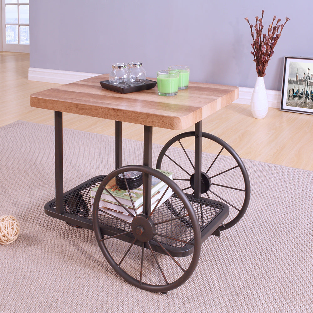 ACME Francie End Table – back view – Lusso Furniture Miami