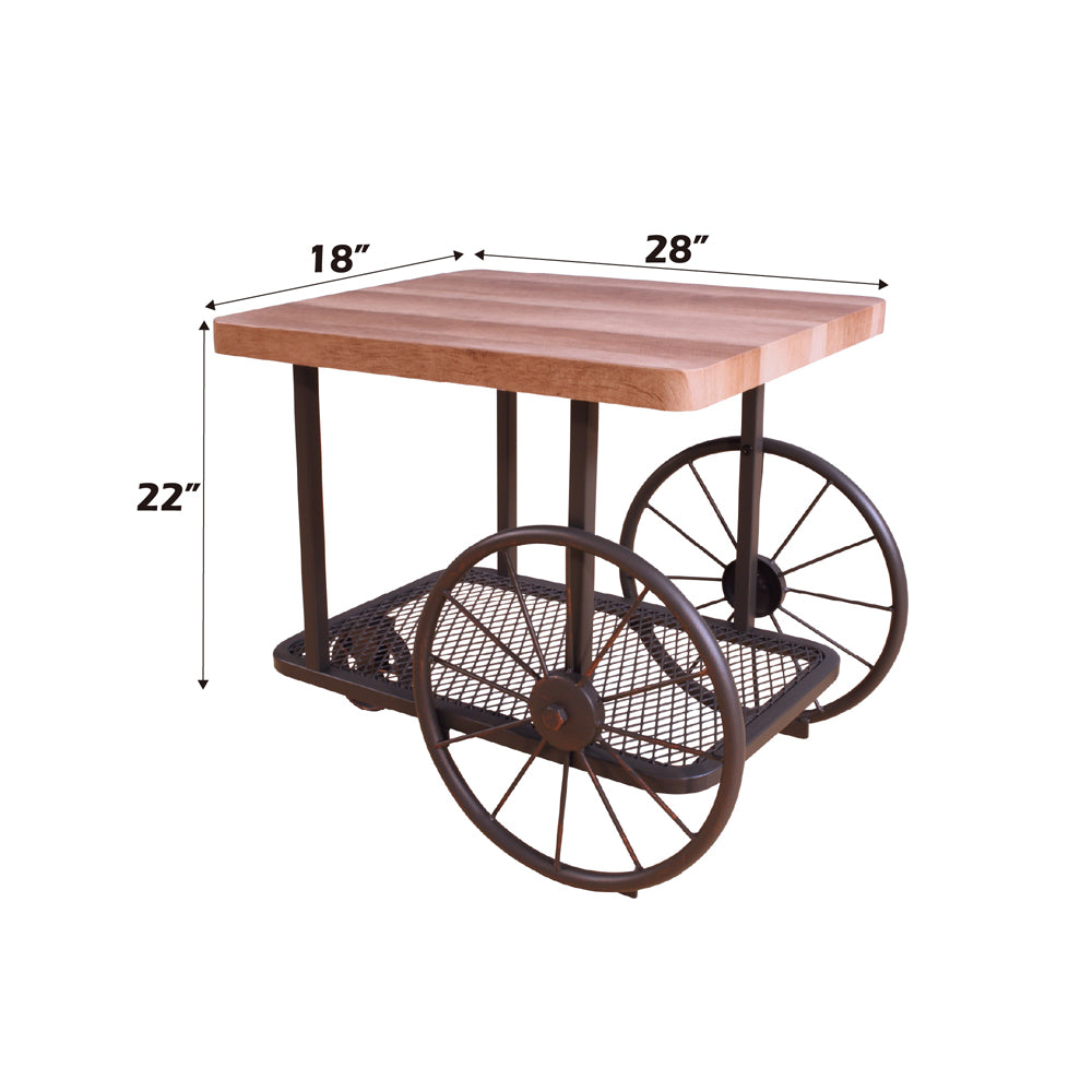 ACME Francie End Table – alternate view – Lusso Furniture Miami
