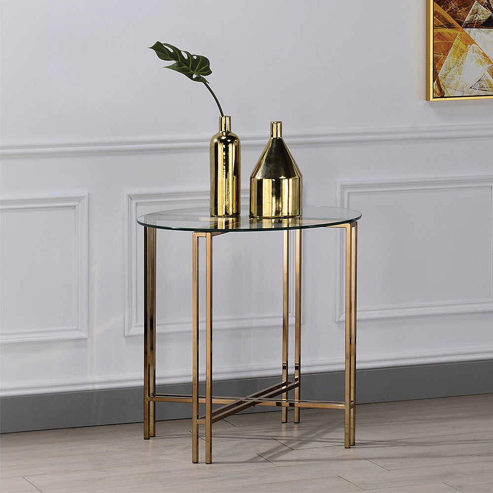 ACME Veises End Table – front view – Lusso Furniture Miami