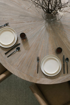 Caracole Rough And Ready Dining Table – side view – Lusso Furniture Miami