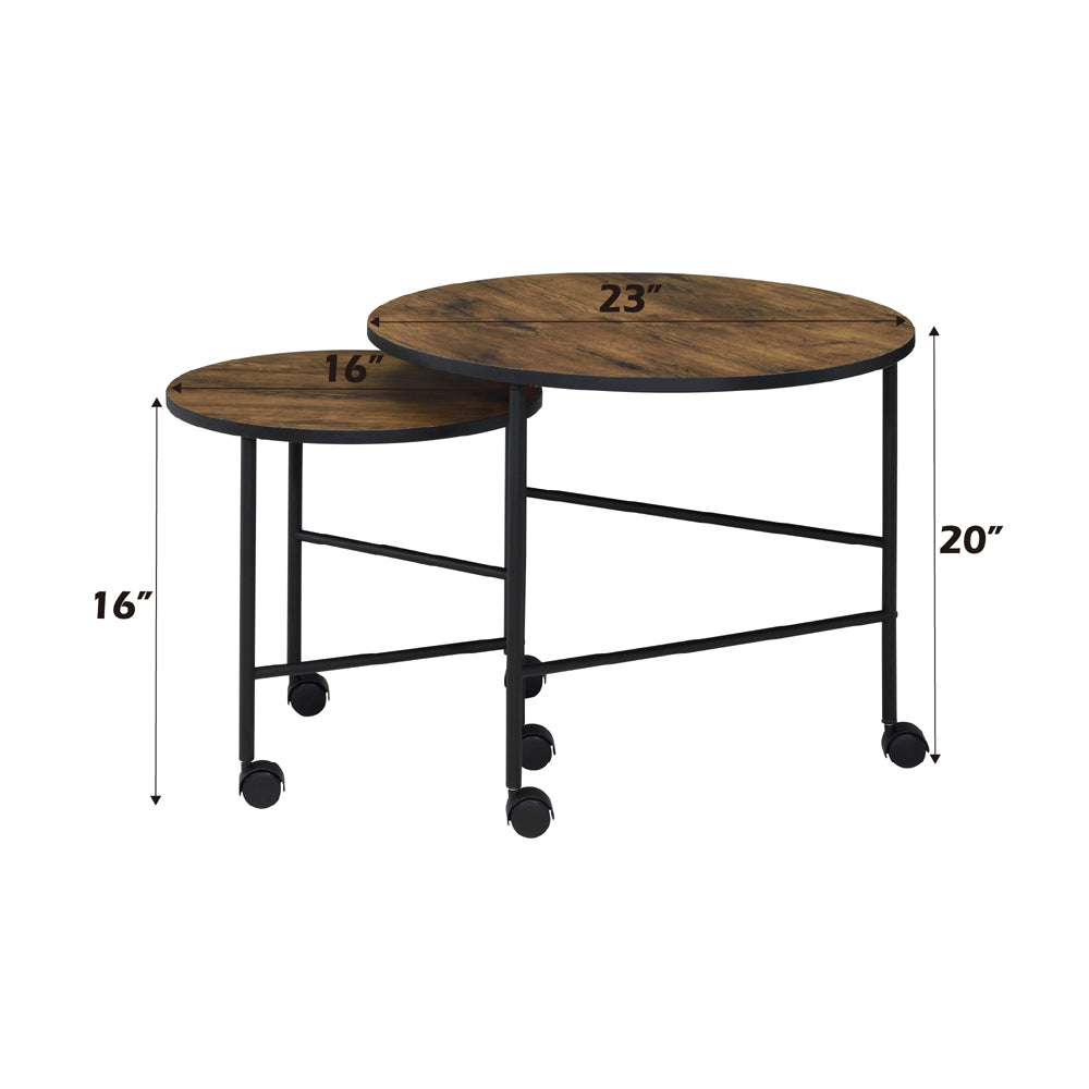 ACME Oblis Nesting Table Set – room setting – Lusso Furniture Miami