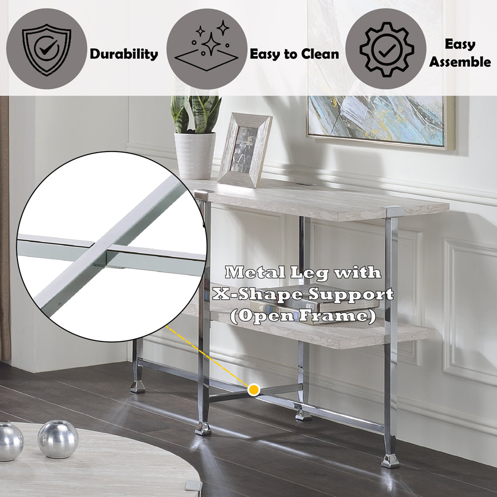 ACME Brecon Sofa Table – room setting – Lusso Furniture Miami