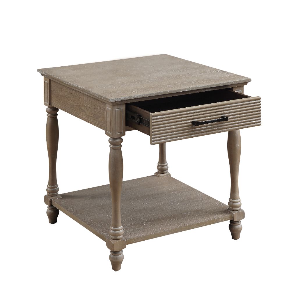 ACME Ariolo End Table – side view – Lusso Furniture Miami