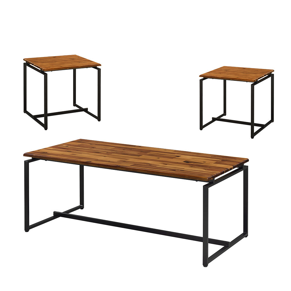 ACME Jurgen Coffee and End Table Set – angle view – Lusso Furniture Miami