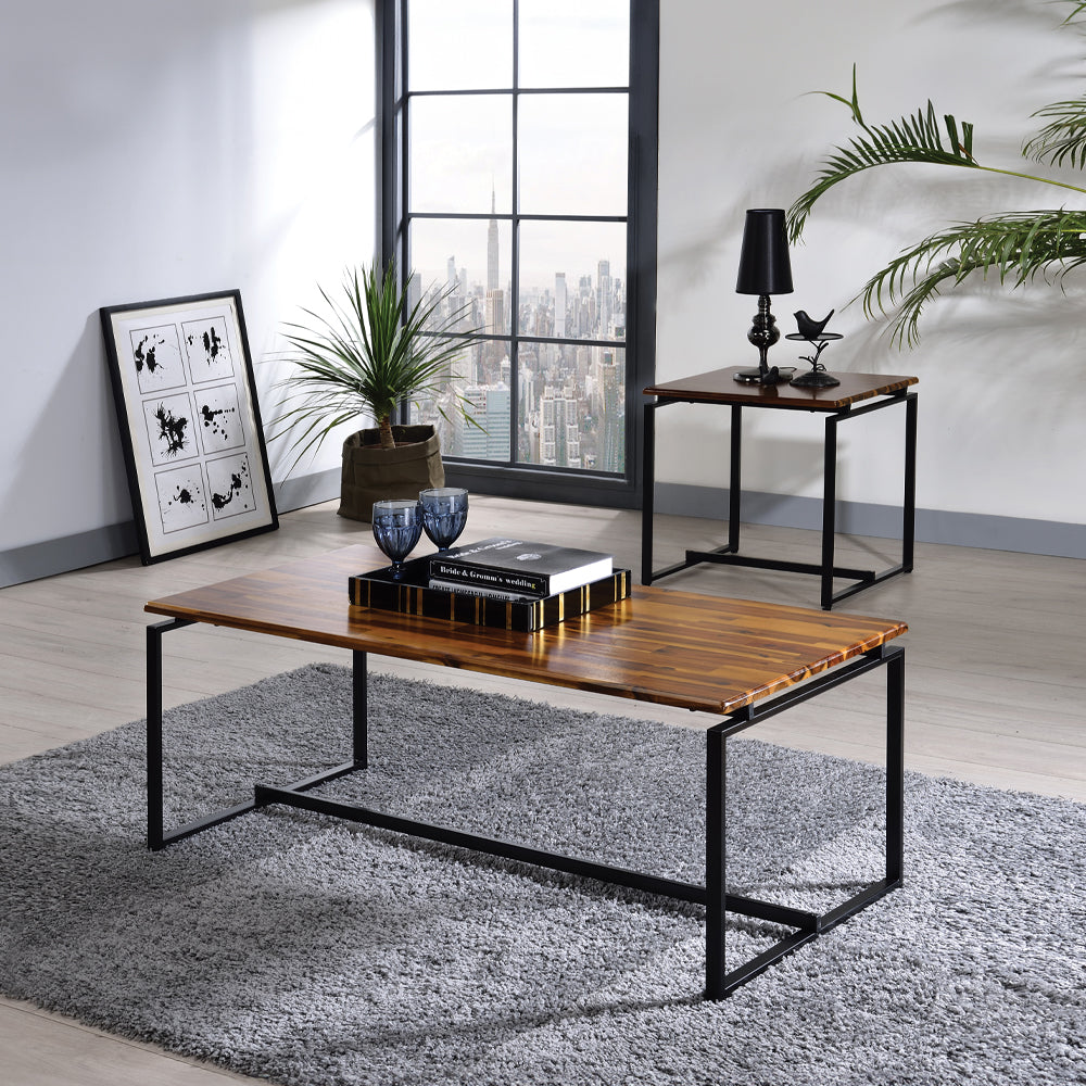 ACME Jurgen Coffee and End Table Set – front view – Lusso Furniture Miami